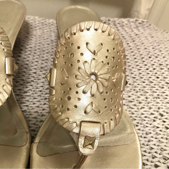 Jack Rogers Devyn Wedge Sandal Gold - Picture 9 of 16